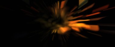 Işık parçacık izleri. Parlayan parçacıkları ve çizgileri olan ışık patlaması yıldızı. Güzel hareketli soyut ışın arkaplanı.