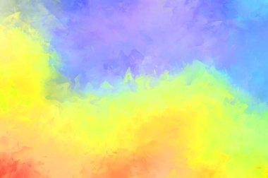 Duvar sanatı Eşsiz ve yaratıcı illüstrasyon. Fırça darbesi ile boyanmış. Renkli fırça darbelerinin soyut arkaplanı. Fırçalanmış canlı duvar kâğıdı. Boyalı sanatsal yaratım.