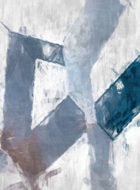 Soyut arkaplanda pürüzlü fırça darbeleri. Fırça boyası. Renkli boya darbeleri. Eşsiz duvar sanatı. Tuvaldeki modern sanat. Renkli çağdaş sanat eserleri. 