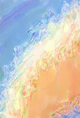 Taranmış Boyalı Soyut Arkaplan. Fırça darbesi ile boyanmış. Boya darbeleri. 2B Görüntü.