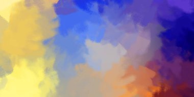 Yaratıcı bir geçmiş. Canlı fırça darbeleriyle boyanmış. Renkli desenli resim. Fırçalanmış duvar kağıdını boya.