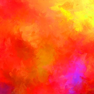 Canlı fırça darbeleriyle boyanmış. Renkli desenli resim. Fırçalanmış duvar kağıdını boya.