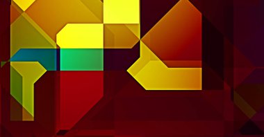 Üçgen arka planda üst üste dizayn ediliyor. Soyut geometrik duvar kağıdı. Geometrik renkli üçgen şekiller.