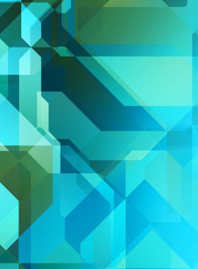 Renkli ve canlı geometrik şekiller katmanları var. Bir teknoloji planının dijital illüstrasyonu. Gelecekçi tasarım şablonu.