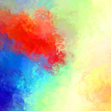 Canlı fırça darbeleriyle boyanmış. Renkli desenli resim. Fırçalanmış duvar kağıdını boya.