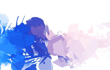 resmedilmiş sanat eseri. fırçalanmış canlı duvar kağıdı. Eşsiz ve yaratıcı illüstrasyon. Renkli fırça darbelerinin soyut arkaplanı. 