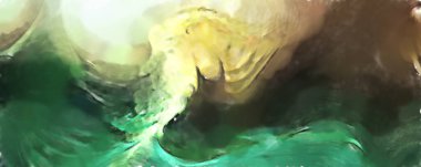 Modern sanat. Renkli çağdaş sanat eserleri. Renkli boya darbeleri. Soyut arkaplanda fırça darbeleri. fırça boyası.