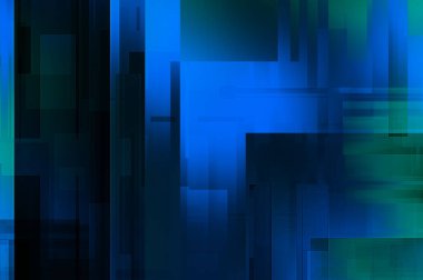 Renkli ve canlı geometrik şekiller katmanları var. Bir teknoloji planının dijital illüstrasyonu. Gelecekçi tasarım şablonu.