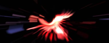 Işık parçacık izleri. Parlayan parçacıkları ve çizgileri olan ışık patlaması yıldızı. Güzel hareketli soyut ışın arkaplanı.