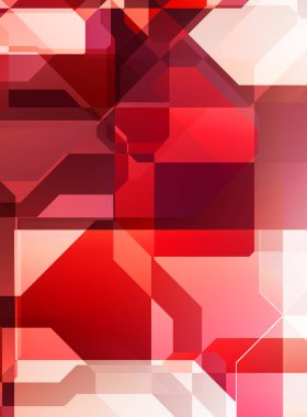 Renkli ve canlı geometrik şekiller katmanları var. Bir teknoloji planının dijital illüstrasyonu. Gelecekçi tasarım şablonu.