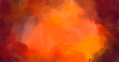 Çağdaş sanat. El yapımı resim. Modern sanat eserleri. Yüzeyde suluboya fırça darbeleriyle resim yapmak. 2D çizim. Sanatsal arkaplan resmi. Tablo üzerinde soyut resim. Renkli doku.