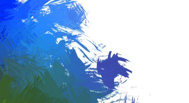 Taranmış Boyalı Soyut Arkaplan. Vahşi kaotik fırça darbeleri. Boya darbeleri. 2D İllüstrasyon. Fırça darbeli resim. 