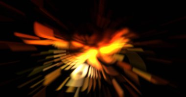 Işık parçacık izleri. Parlayan parçacıkları ve çizgileri olan ışık patlaması yıldızı. Güzel hareketli soyut ışın arkaplanı.