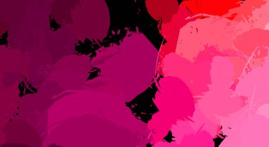 Canlı fırça darbeleriyle boyanmış. Renkli desenli resim. Fırçalanmış duvar kağıdını boya.