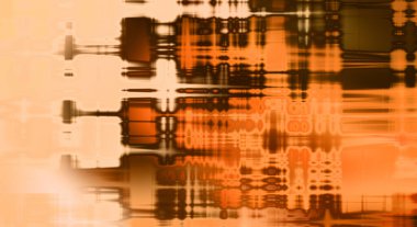 Soyut arkaplan. Yaşlanmış grunge dokusunda geometrik elementler. Farklı renk desenli grafiksel illüstrasyon.