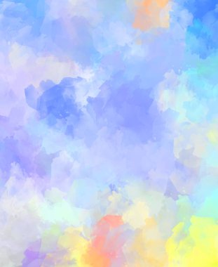 Yaratıcı soyut resim. Artistik fırça darbeleriyle donatılmış. Renkli ve canlı bir illüstrasyon. boyalı sanat.