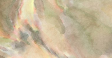 Alkol mürekkebini andıran rahatlatıcı fırça darbelerinin modern resmi. Poster, duvar sanatı, afiş, kart, kitap kapağı veya ambalaj için pastel renkli suluboya resim.