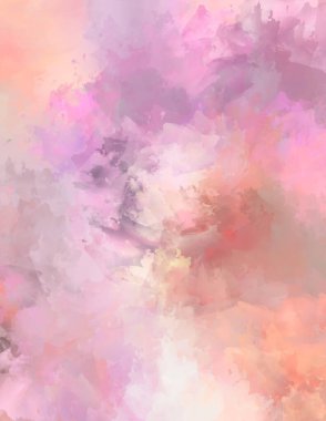 Renkli fırça darbelerinin 2D çizimi. Dekoratif desenli resim. canlı boya desenli arkaplan.