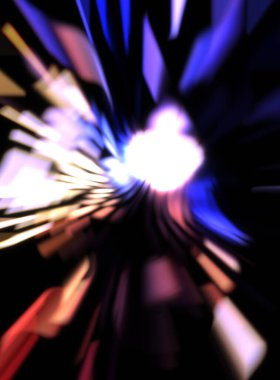 Işık parçacık izleri. Parlayan parçacıkları ve çizgileri olan ışık patlaması yıldızı. Güzel hareketli soyut ışın arkaplanı.