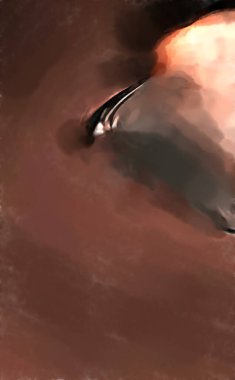 Soyut arkaplanda pürüzlü fırça darbeleri. Fırça boyası. Renkli boya darbeleri. Eşsiz duvar sanatı. Tuvaldeki modern sanat. Renkli çağdaş sanat eserleri. 