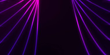 Işık dalgalarının neon renkli soyut tasarımı. Dijital arka plan ve neon ışığı parlama efekti. Parlak ışınlar duvar kağıdı.