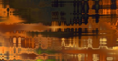 Soyut arkaplan. Yaşlanmış grunge dokusunda geometrik elementler. Farklı renk desenli grafiksel illüstrasyon.