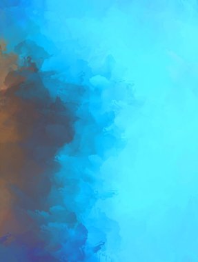 Yaratıcı soyut resim. Artistik fırça darbeleriyle donatılmış. Renkli ve canlı bir illüstrasyon. boyalı sanat.