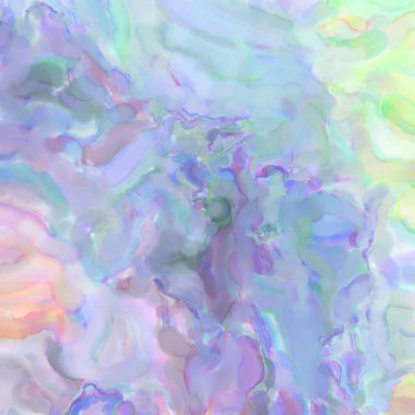 El yapımı sürreal soyut desenli suluboya. Modern sanatsal resim. 2D çizim. Arkaplan boyası karışımı. Yaratıcı duvar sanatı. Çağdaş sanat.