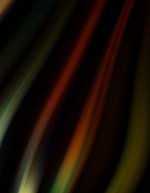 Siyah arka planda renkli düz çizgiler. Sıvı ve sıvı renkli dalgalar karanlıkta akıyor. Duvar kağıdı, afiş, arkaplan, kart, kitap, kapak, poster, afiş, broşür