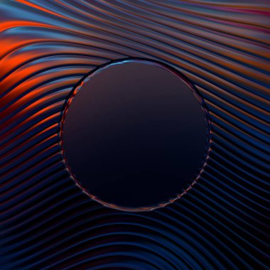 Soyut çerçeveli arkaplan. Renkli, canlı, dalgalı bir duvar kağıdı. Merkezi çerçeveli yaratıcı grafik 2d çizim. Dinamik şekilli modaya uygun sıvı örtüsü.