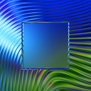 Soyut çerçeveli arkaplan. Renkli, canlı, dalgalı bir duvar kağıdı. Merkezi çerçeveli yaratıcı grafik 2d çizim. Dinamik şekilli modaya uygun sıvı örtüsü.