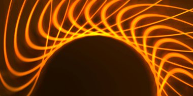 Işık dalgalarının neon renkli soyut tasarımı. Dijital arka plan ve neon ışığı parlama efekti. Parlak ışınlar duvar kağıdı.