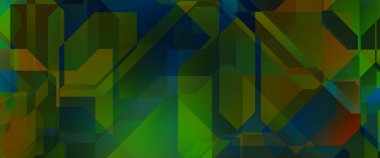 Soyut geometrik duvar kağıdı. Geometrik renkli şekiller. Çokgen arka plan. Bir teknolojinin dijital illüstrasyonuName.