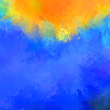 Boya darbeleri. 2D İllüstrasyon. Taranmış Boyalı Soyut Arkaplan. Fırça darbesi ile boyanmış. Modern sanat.