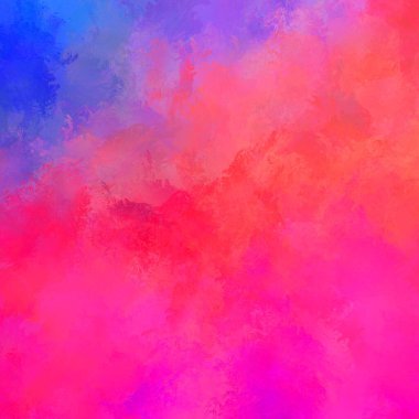 Canlı fırça darbeleriyle boyanmış. Renkli desenli resim. Fırçalanmış duvar kağıdını boya.