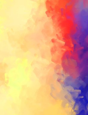 Yaratıcı soyut resim. Artistik fırça darbeleriyle donatılmış. Renkli ve canlı bir illüstrasyon. boyalı sanat.