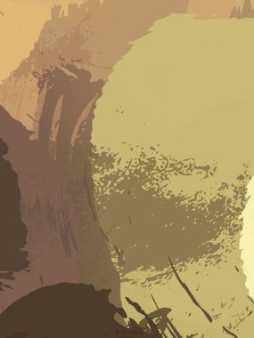 Fırça darbesi ile boyanmış. Sanatsal canlılık ve renkli duvar kâğıdı. Kaotik resim. Taranmış Boyalı Soyut Arkaplan. 