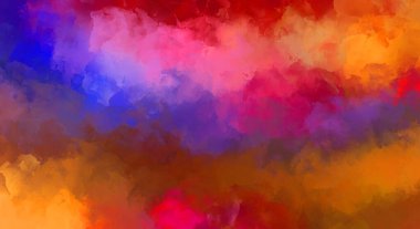 Yaratıcı soyut resim. Artistik fırça darbeleriyle donatılmış. Renkli ve canlı bir illüstrasyon. boyalı sanat.