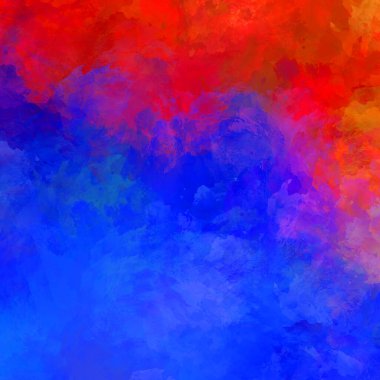 Canlı fırça darbeleriyle boyanmış. Renkli desenli resim. Fırçalanmış duvar kağıdını boya.