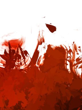 Taranmış Boyalı Soyut Arkaplan. Vahşi kaotik fırça darbeleri. Boya darbeleri. 2D İllüstrasyon. Fırça darbeli resim. 