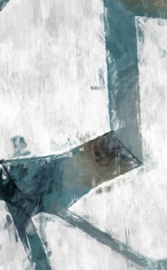 Soyut arkaplanda pürüzlü fırça darbeleri. Fırça boyası. Renkli boya darbeleri. Eşsiz duvar sanatı. Tuvaldeki modern sanat. Renkli çağdaş sanat eserleri. 