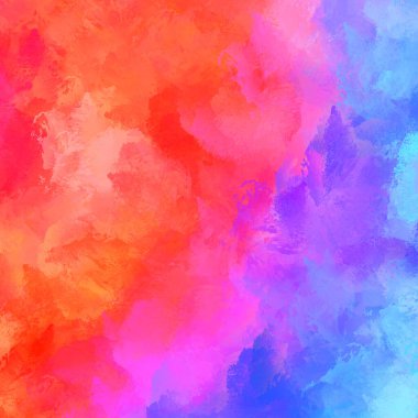 Canlı fırça darbeleriyle boyanmış. Renkli desenli resim. Fırçalanmış duvar kağıdını boya.