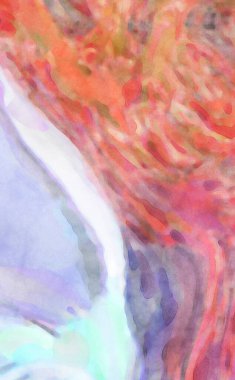 El yapımı sürreal soyut desenli suluboya. Modern sanatsal resim. 2D çizim. Arkaplan boyası karışımı. Yaratıcı duvar sanatı. Çağdaş sanat