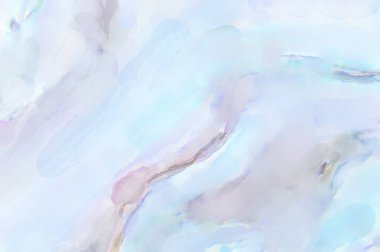 Çağdaş sanat. El yapımı resim. Modern sanat eserleri. Yüzeyde suluboya fırça darbeleriyle resim yapmak. 2D çizim. Sanatsal arkaplan resmi. Tablo üzerinde soyut resim. Renkli doku.