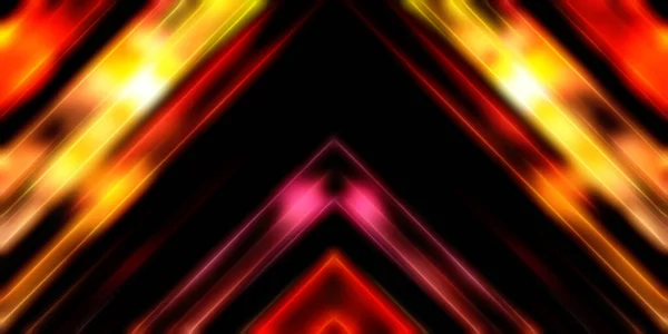 Abstract Stralende Geometrische Lichten Achtergrond Fractale Symmetrische Grafische Illustratie Intersecterende — Stockfoto