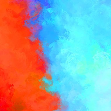 Canlı fırça darbeleriyle boyanmış. Renkli desenli resim. Fırçalanmış duvar kağıdını boya.