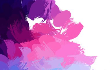 Duvar sanatı Eşsiz ve yaratıcı illüstrasyon. Fırça darbesi ile boyanmış. Renkli fırça darbelerinin soyut arkaplanı. Fırçalanmış canlı duvar kâğıdı. Boyalı sanatsal yaratım.