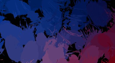 Canlı fırça darbeleriyle boyanmış. Renkli desenli resim. Fırçalanmış duvar kağıdını boya.