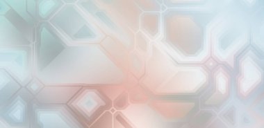 Renkli ve canlı geometrik şekiller katmanları var. Bir teknoloji planının dijital illüstrasyonu. Gelecekçi tasarım şablonu.