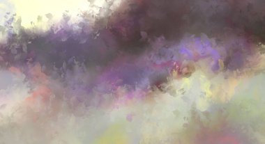 Canlı fırça darbeleriyle boyanmış. Renkli desenli resim. Fırçalanmış duvar kağıdını boya.